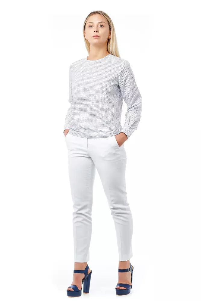  - White Cotton Women Shirt