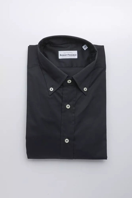  - Black Cotton Men Shirt