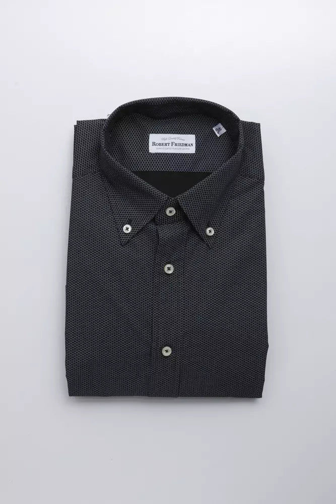  - Black Cotton Men Shirt