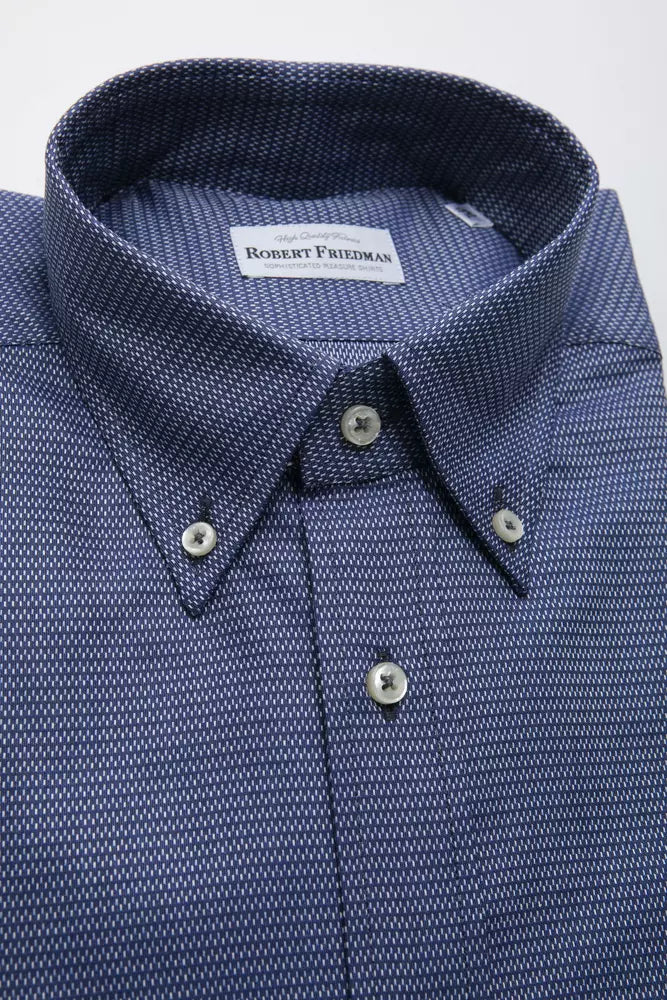  - Blue Cotton Men Shirt