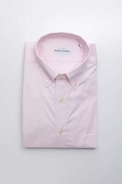  - Pink Cotton Men Shirt