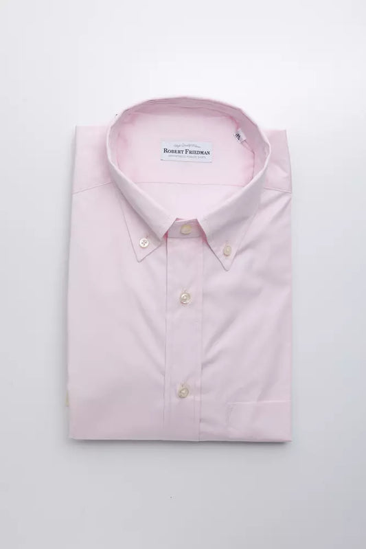  - Pink Cotton Men Shirt