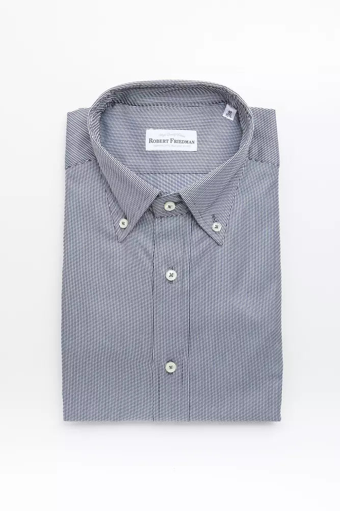  - Blue Cotton Men Shirt