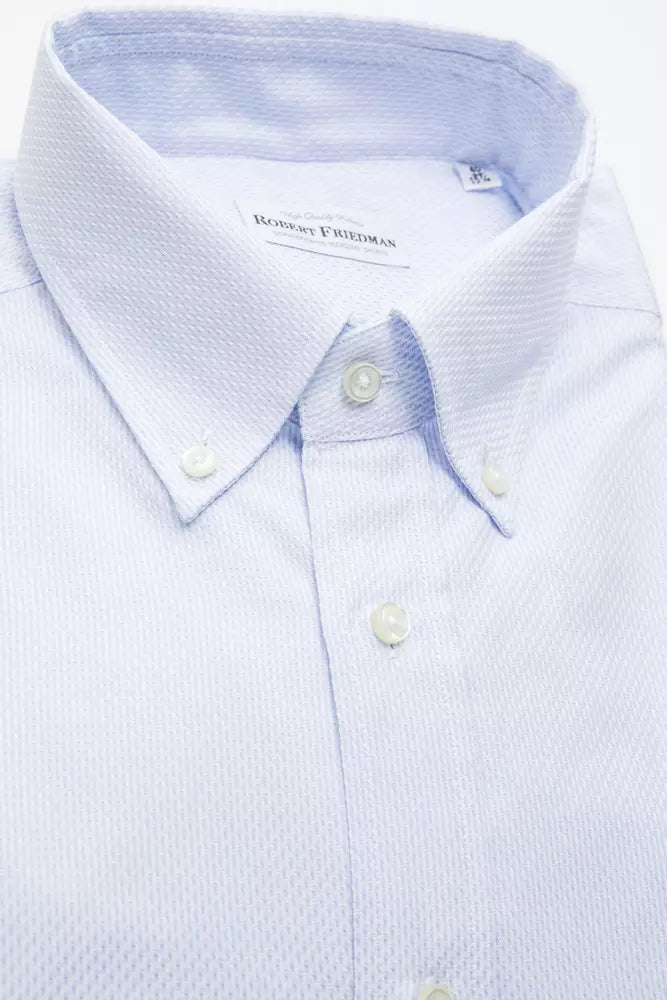  - Light Blue Cotton Men Shirt