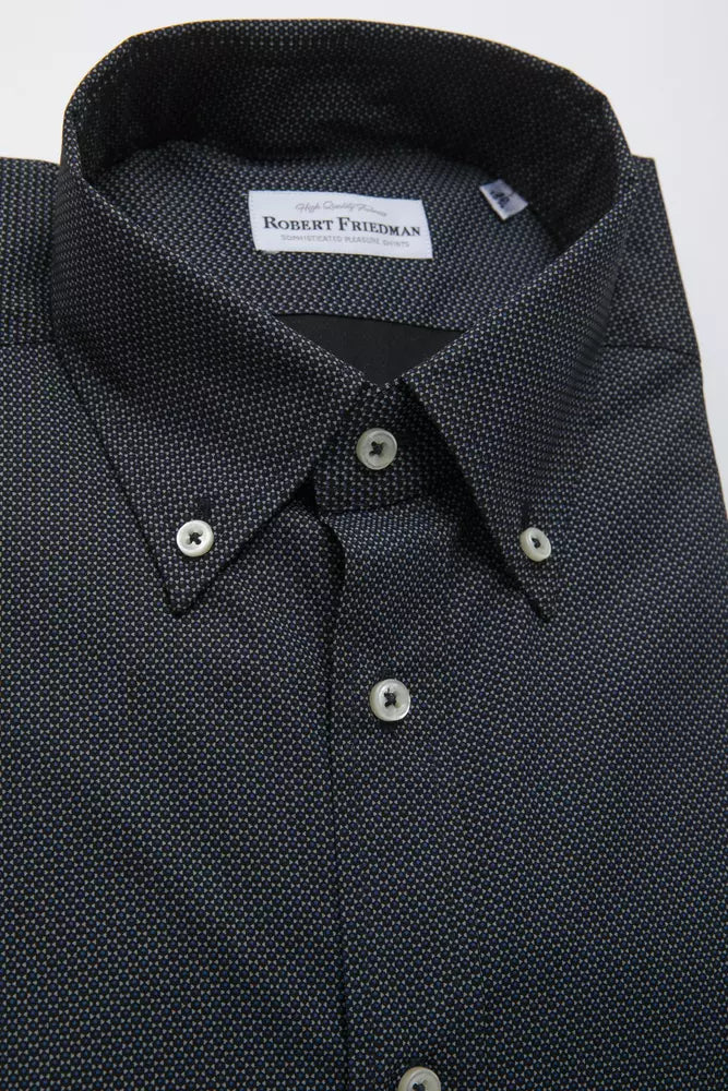  - Black Cotton Men Shirt