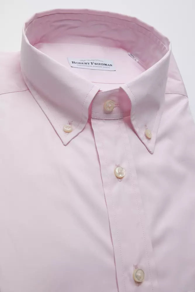 Pink Cotton Men Shirt