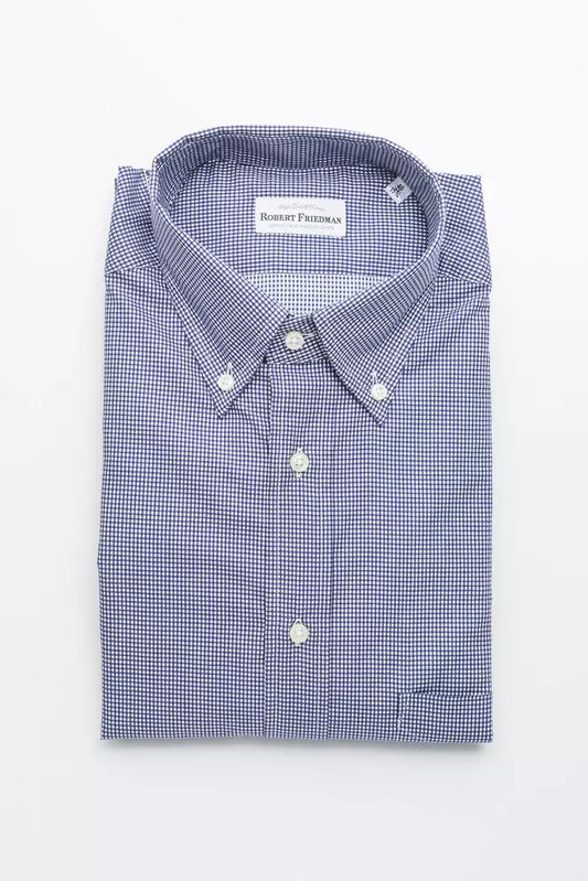 - Blue Cotton Men Shirt
