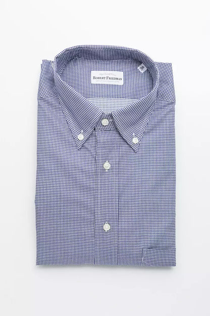  - Blue Cotton Men Shirt