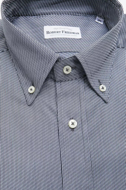  - Blue Cotton Men Shirt