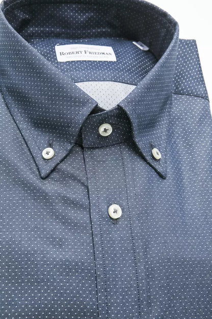  - Blue Cotton Men Shirt