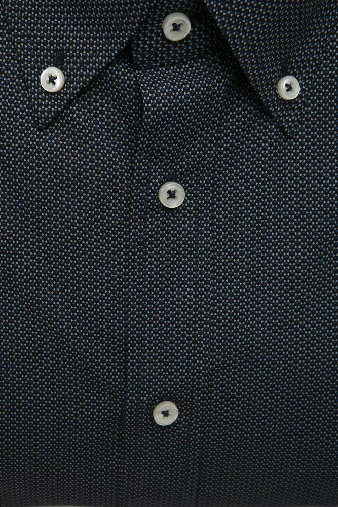  - Black Cotton Men Shirt