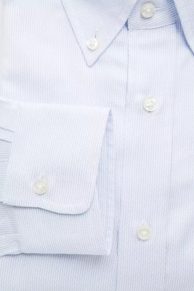  - Light Blue Cotton Men Shirt