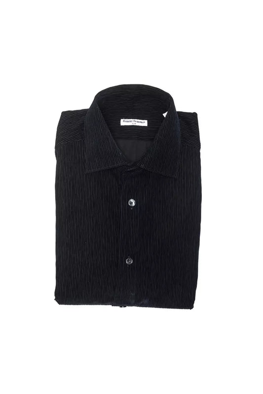  - Black Cotton Men Shirt