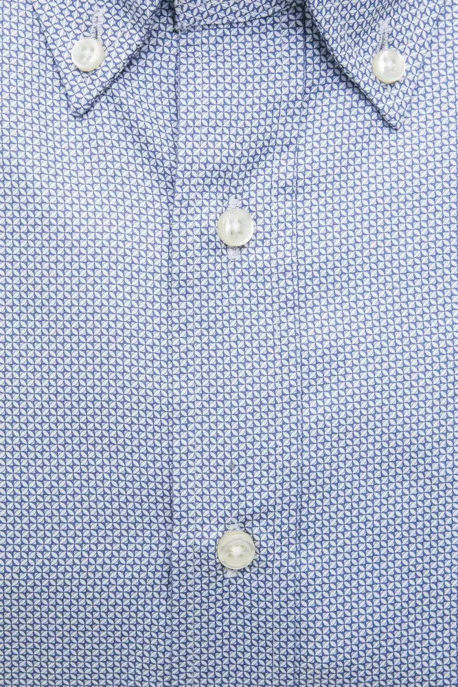  - Light Blue Cotton Men Shirt