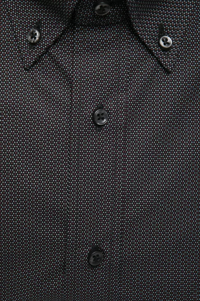  - Black Cotton Men Shirt