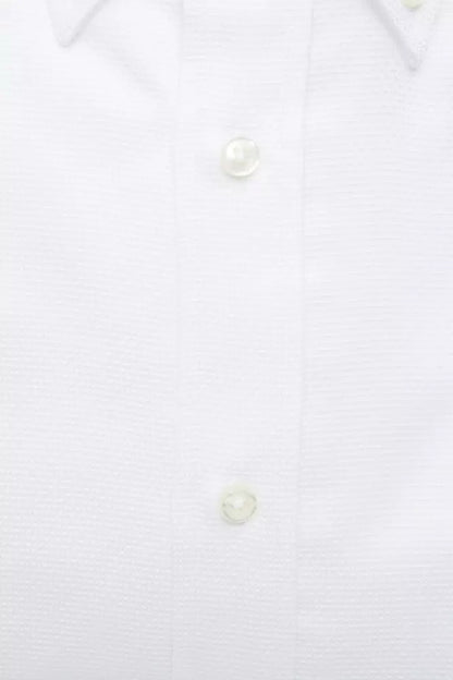  - White Cotton Men Shirt