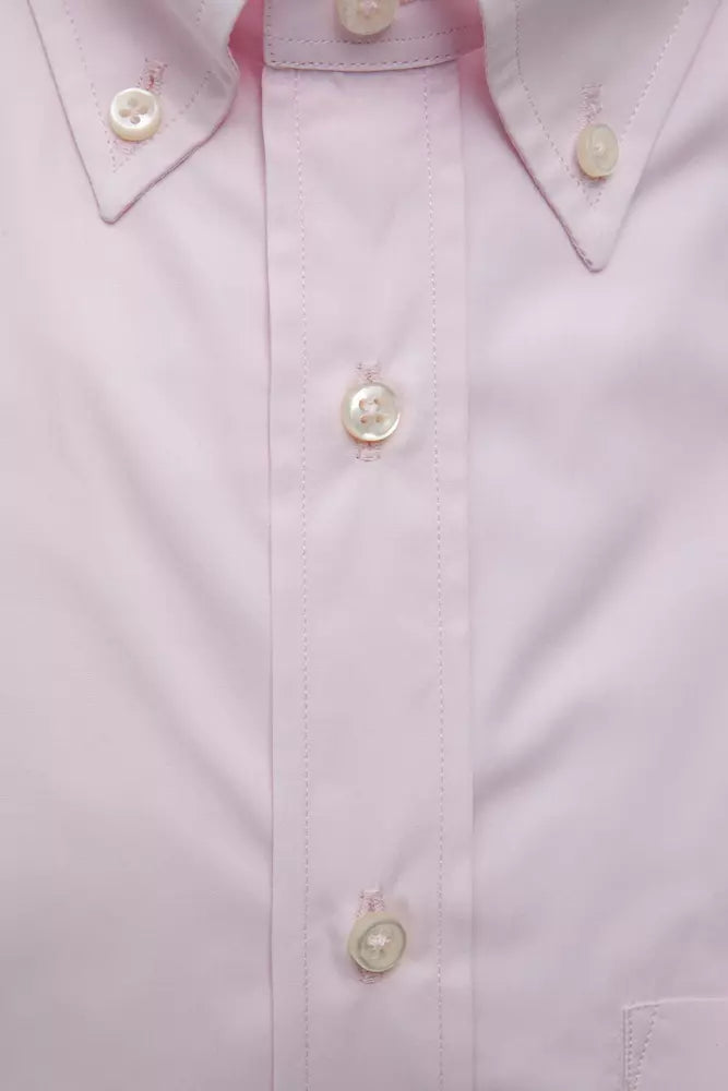  - Pink Cotton Men Shirt