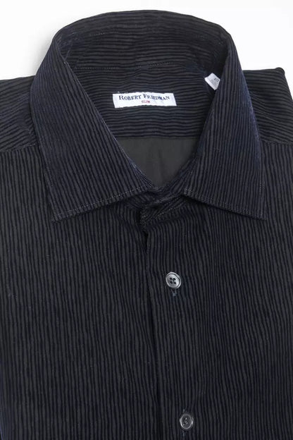  - Black Cotton Men Shirt