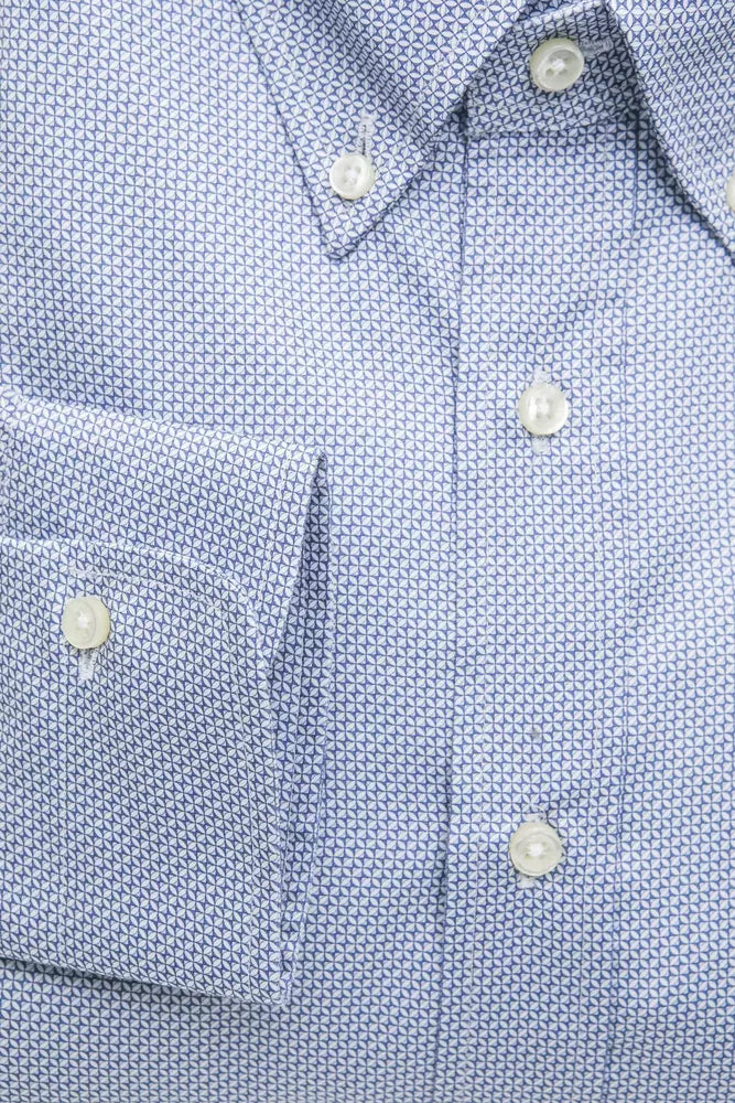  - Light Blue Cotton Men Shirt