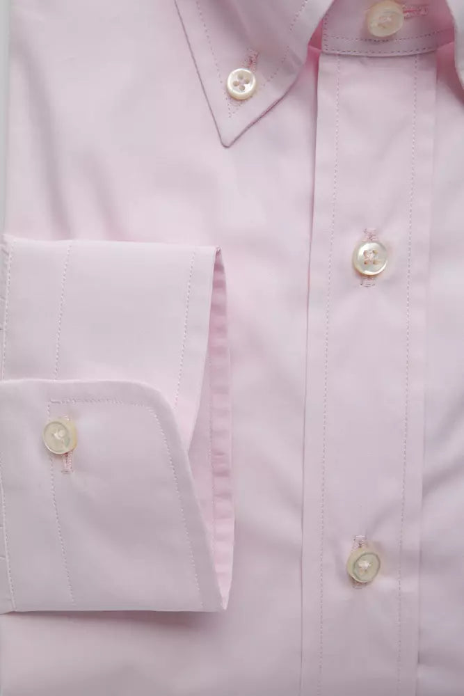  - Pink Cotton Men Shirt