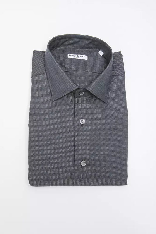  - Black Cotton Men Shirt