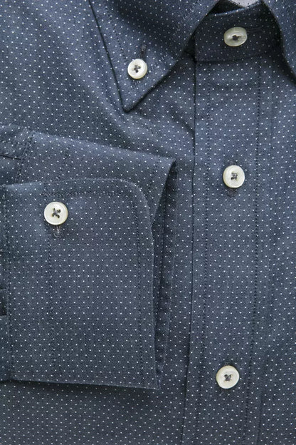  - Blue Cotton Men Shirt