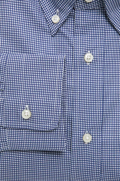  - Blue Cotton Men Shirt