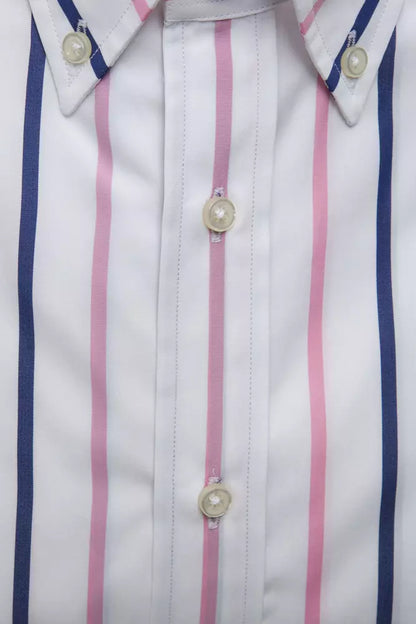  - White Cotton Men Shirt