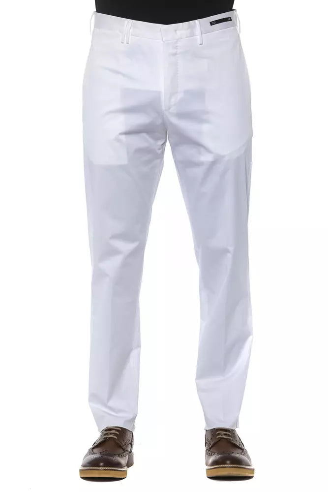  - White Cotton Men's Trouser