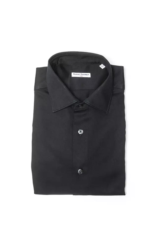  - Black Cotton Men Shirt