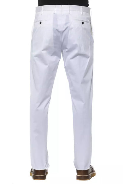  - White Cotton Men's Trouser