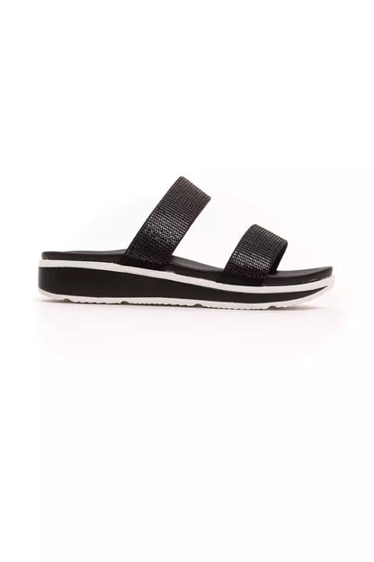  - Black Textile Women Sandal