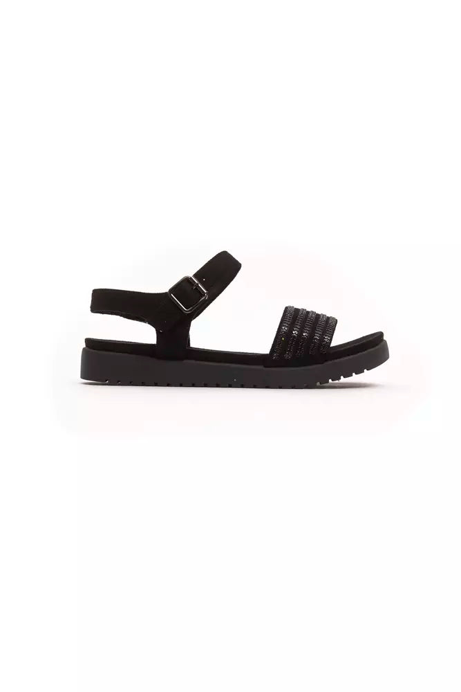  - Black Textile Women Sandal