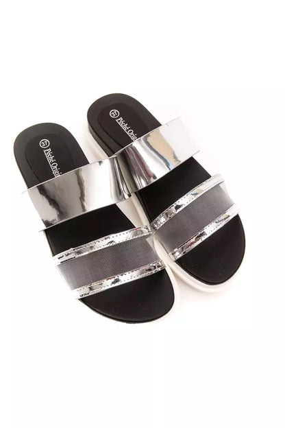  - Silver Polyethylene Women Sandal