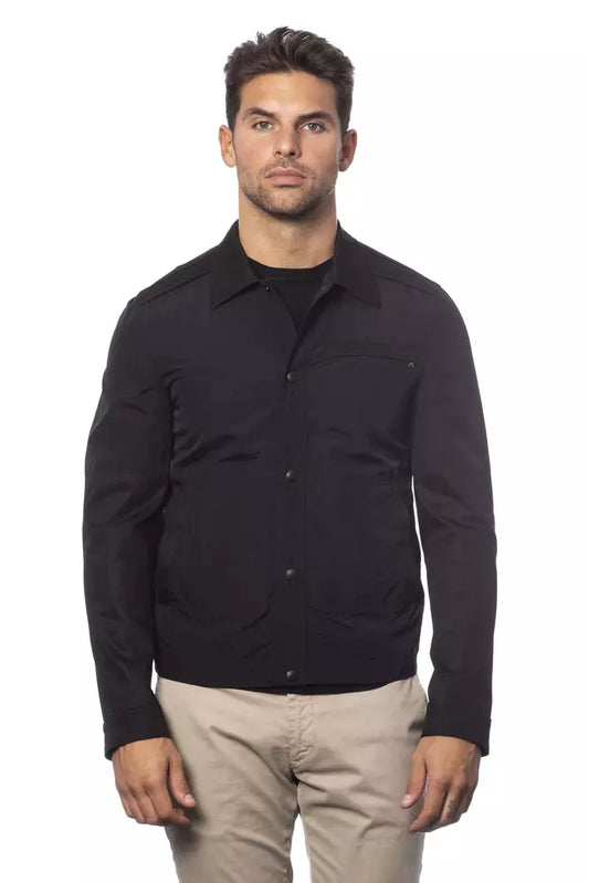  - Black Cotton Men Jacket