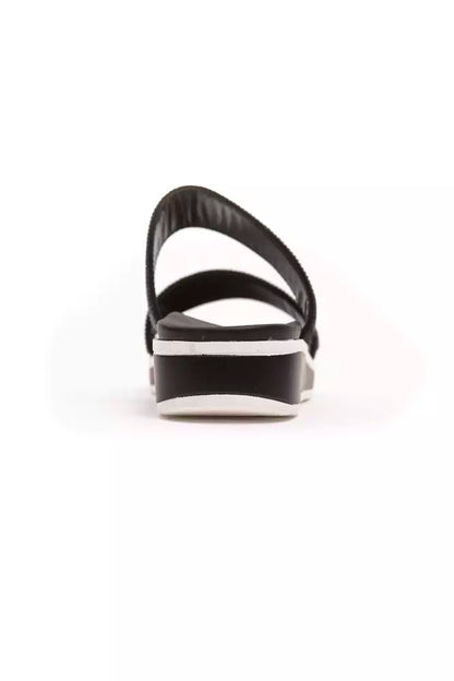  - Black Textile Women Sandal