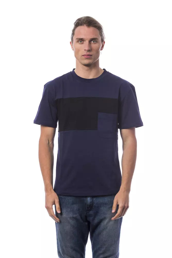  - Blue Cotton Men T-Shirt