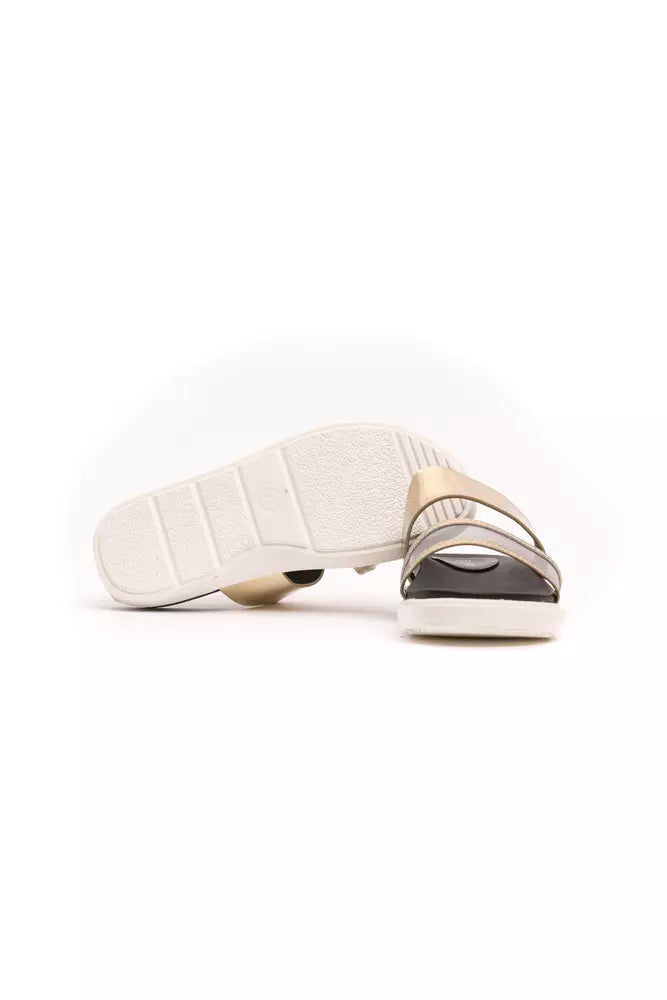  - Gold Polyethylene Women Sandal