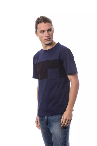  - Blue Cotton Men T-Shirt