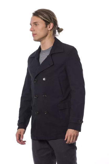  - Blue Cotton Men's Blazer