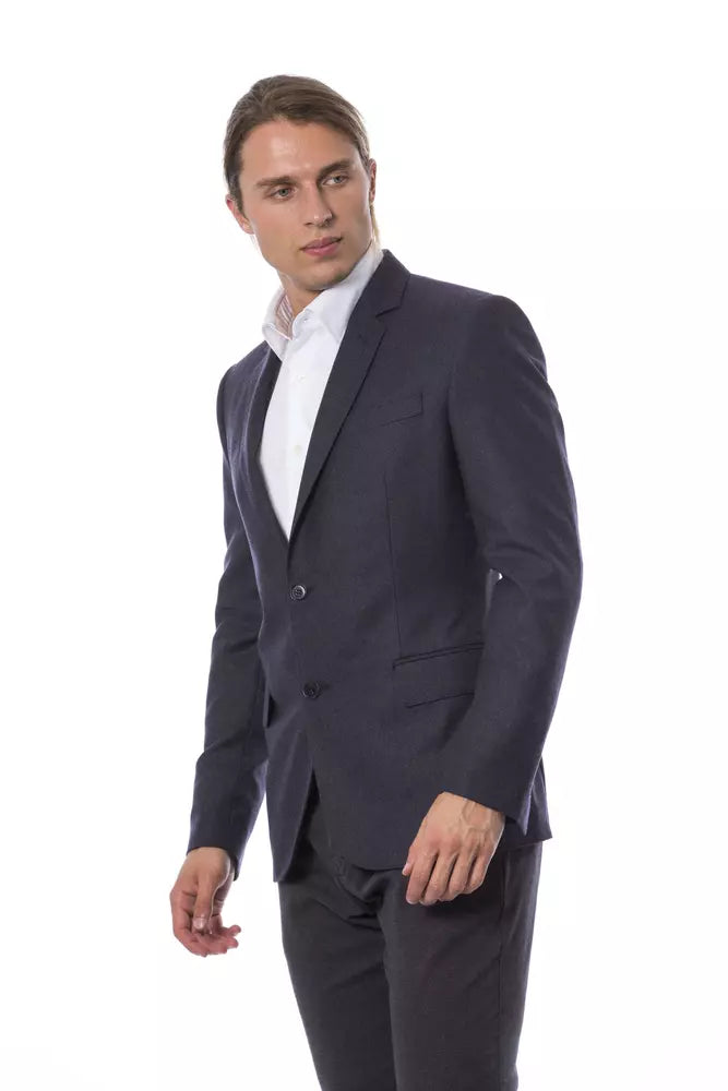  - Blue Wool Men Blazer