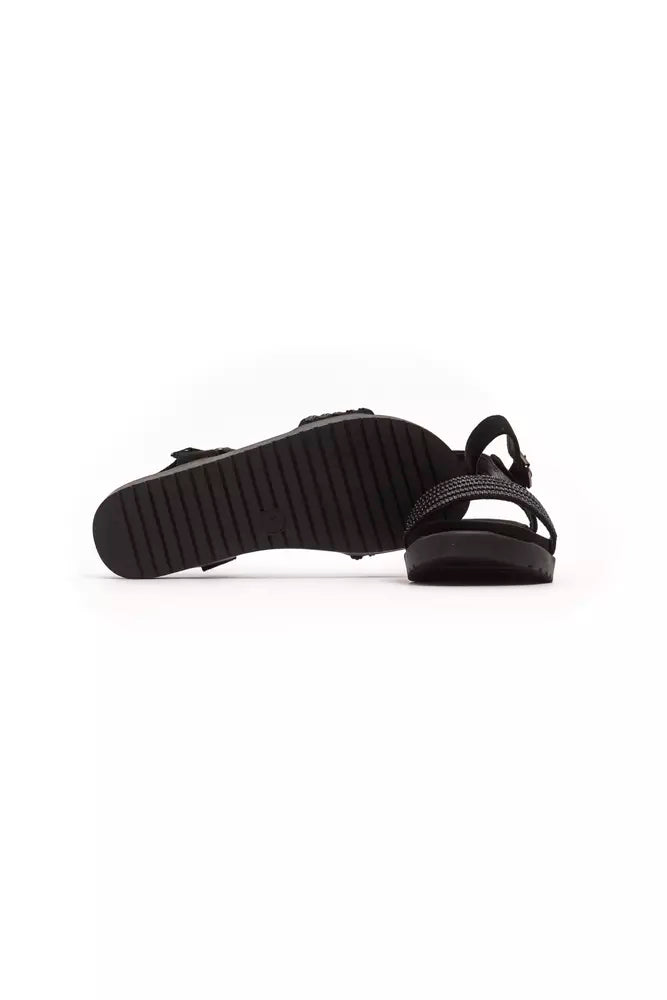  - Black Textile Women Sandal