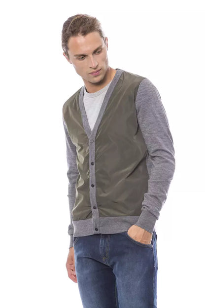  - Gray Wool Men Cardigan