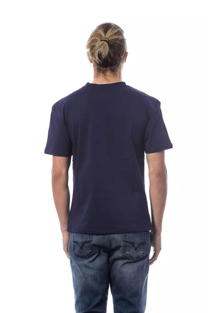  - Blue Cotton Men T-Shirt