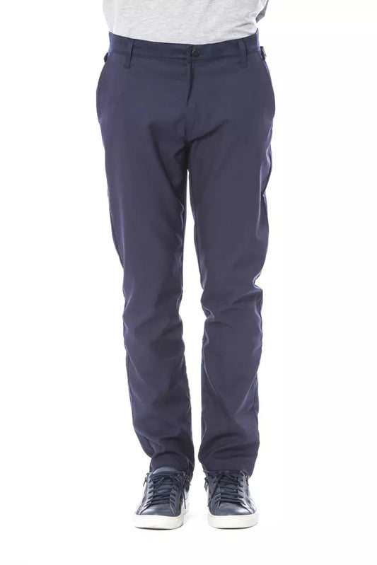 - Blue Polyester Men Pant