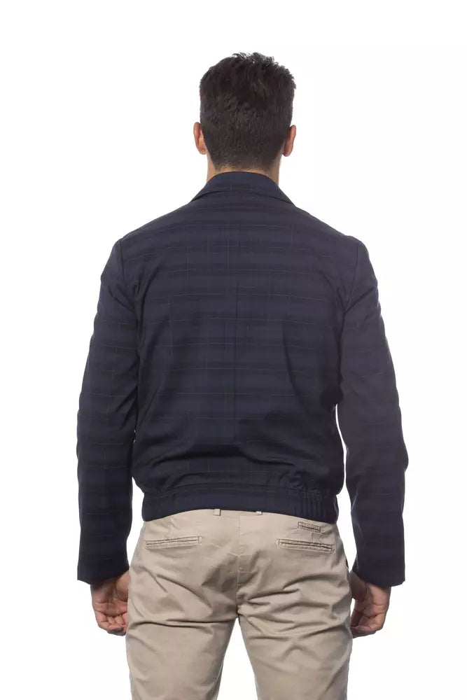  - Blue Wool Men Jacket