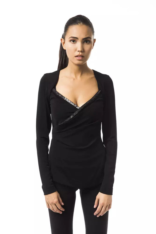  - Black Viscose Women Top