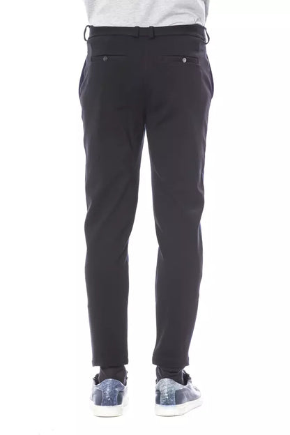  - Blue Viscose Men Pants