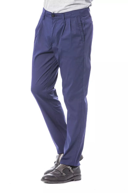  - Blue Cotton Men's Chino Pants