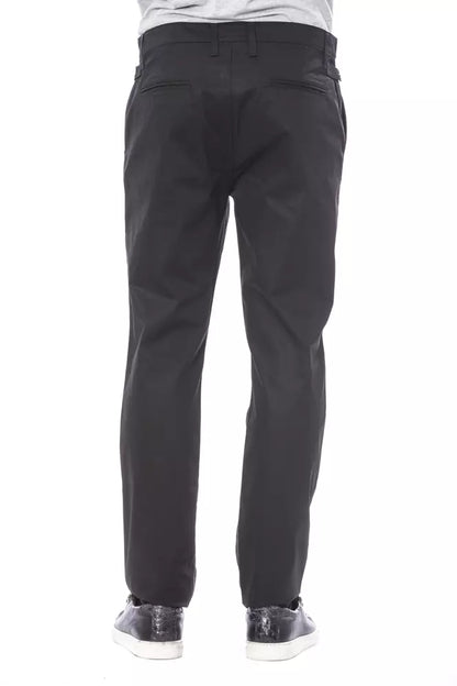  - Black Cotton Men Pant